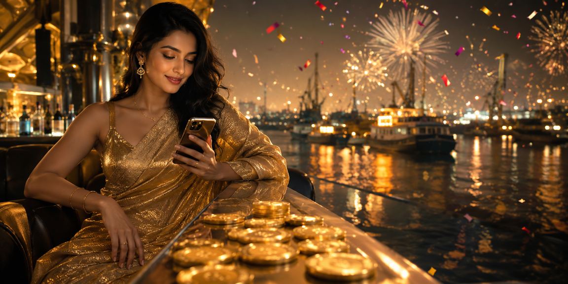 Saree-clad mobile casino user in Narayanganj